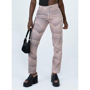 New Princess Polly Organic Cotton Blend Aryana Straight Leg Jeans 8 MEDIUM Y2K